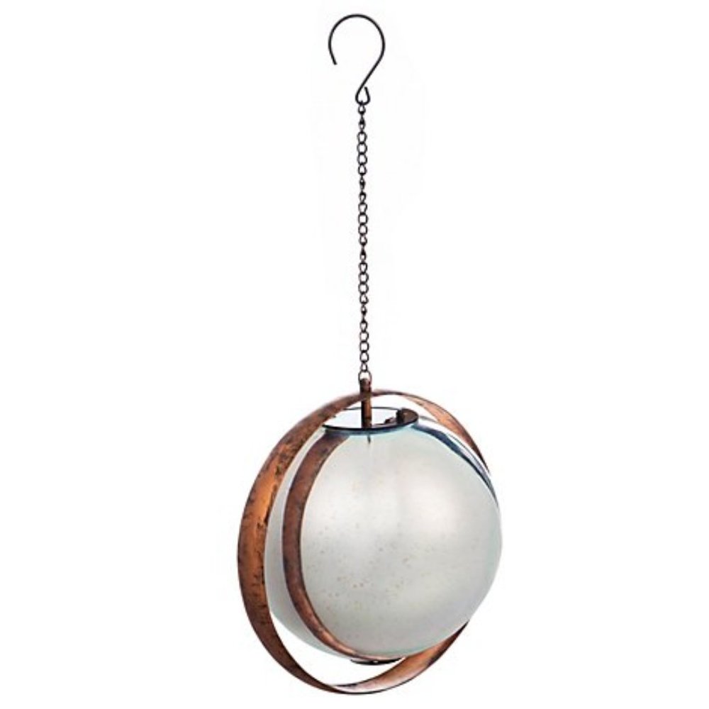 Evergreen Stargazing Silver Solar Orb Outdoor Decor for Homes and Garden- BNWB - Picture 2 of 3
